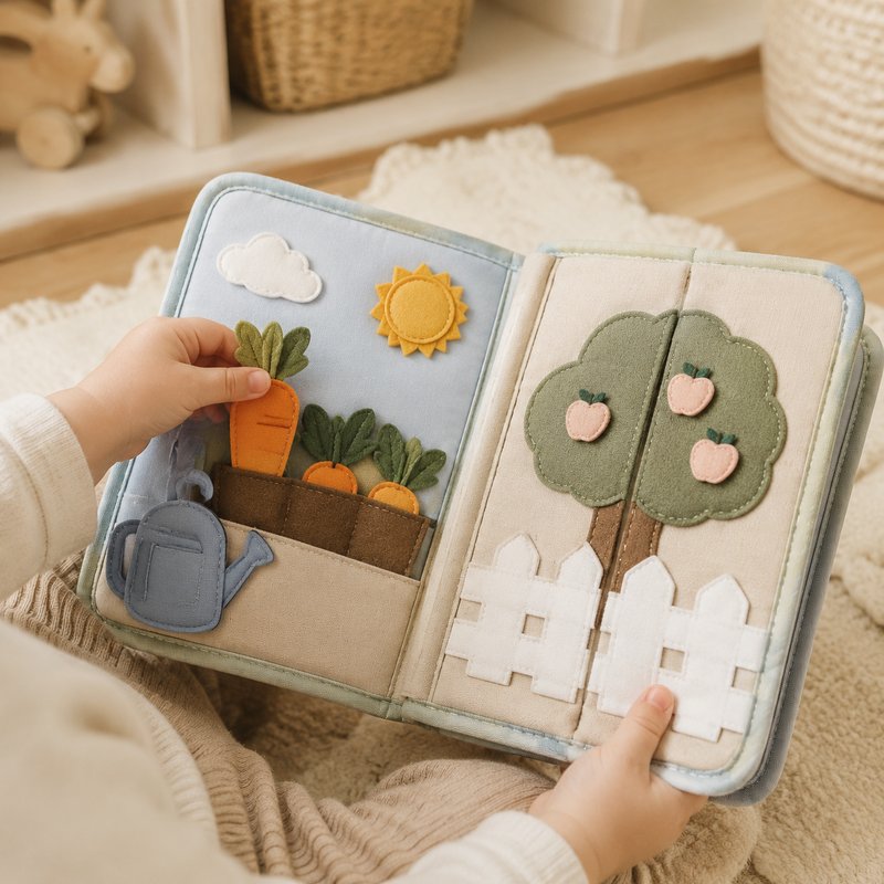 Magnetic Closure Quiet Book interactive play demonstration