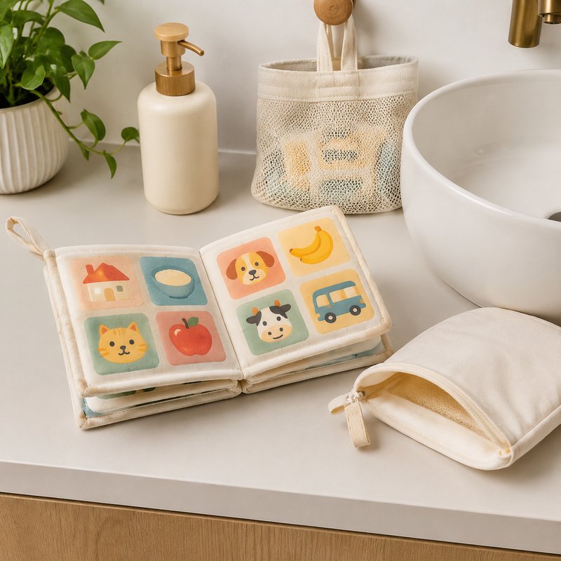 Everyday Words Multilingual Cloth Book care and cleaning instructions