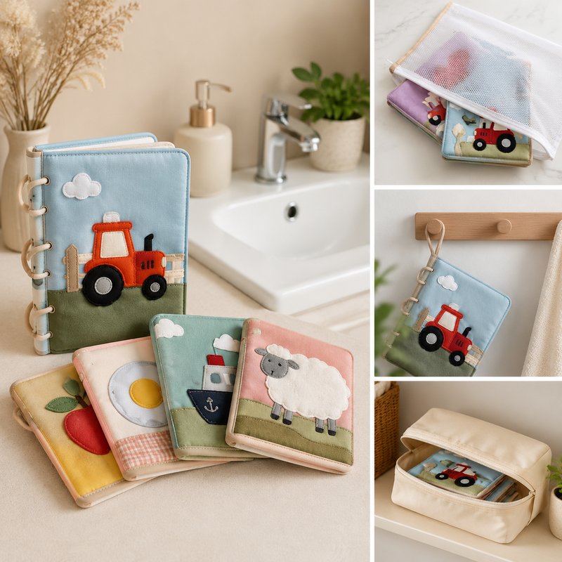Modular Expandable Quiet Book System care and cleaning instructions